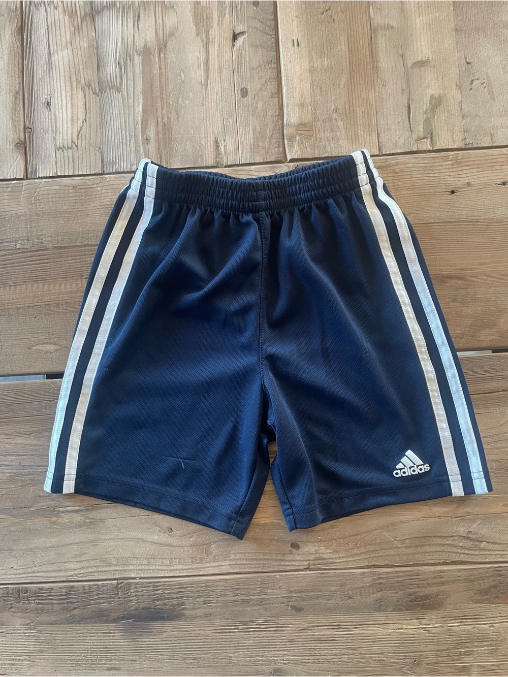 adidas Navy Blue Shorts with White Stripes